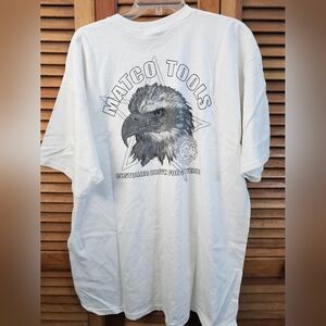 Vintage Matco Tools Bald Eagle Graphic T-Shirt Size XL White | Mechanic Garage